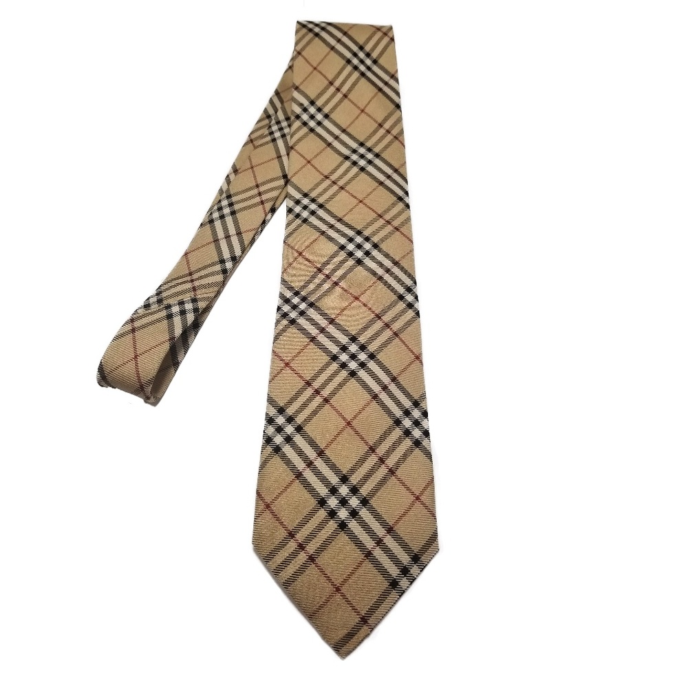 BURBERRY Tie - Nova Check Pattern - 100% Silk